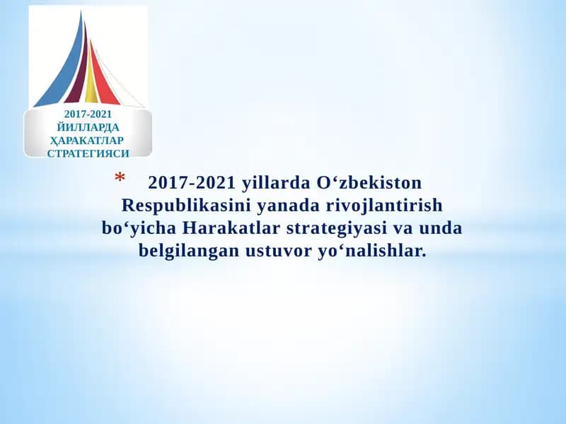 Harakatlar strategiyasi 2017-2021
