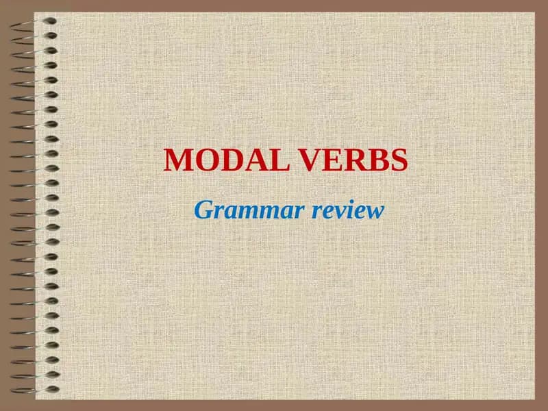 MODAL VERBS