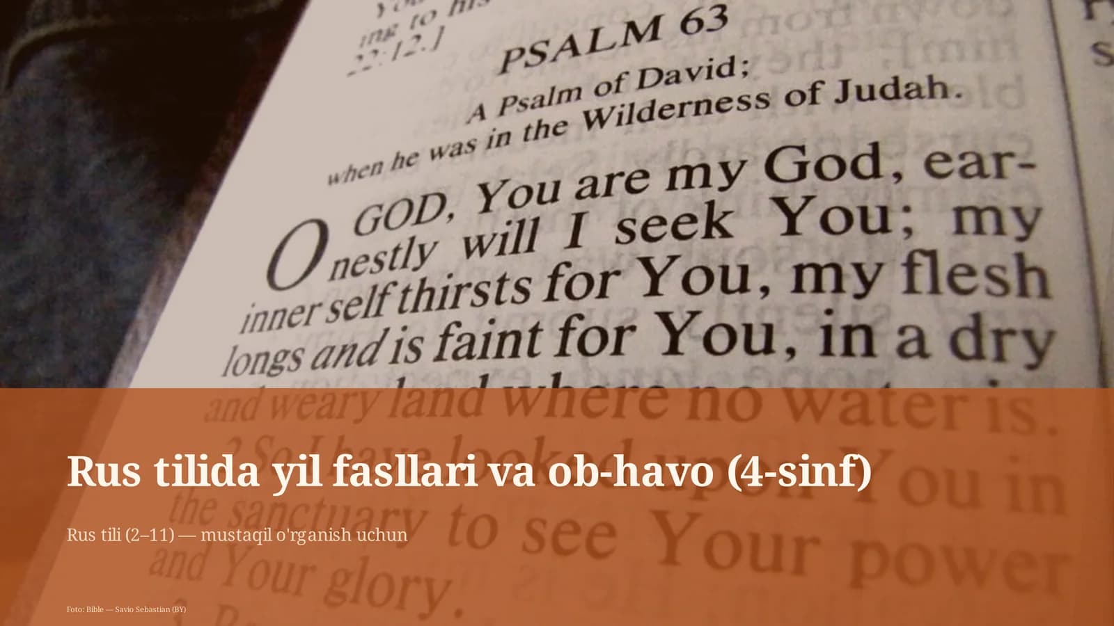 Rus tilida yil fasllari va ob-havo (4-sinf)