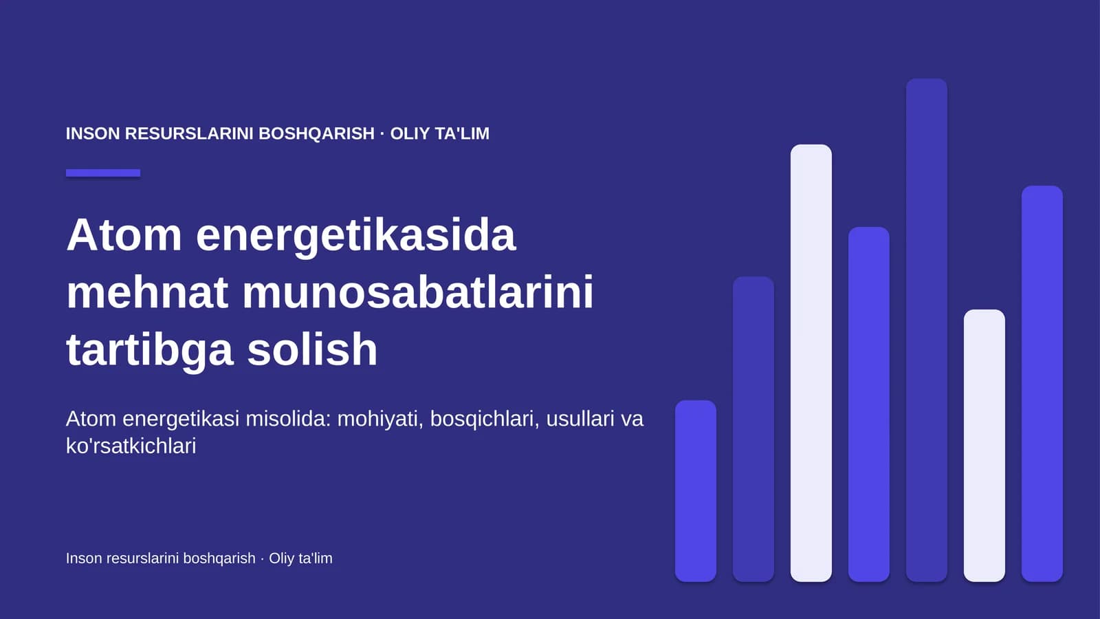 Atom energetikasida mehnat munosabatlarini tartibga solish