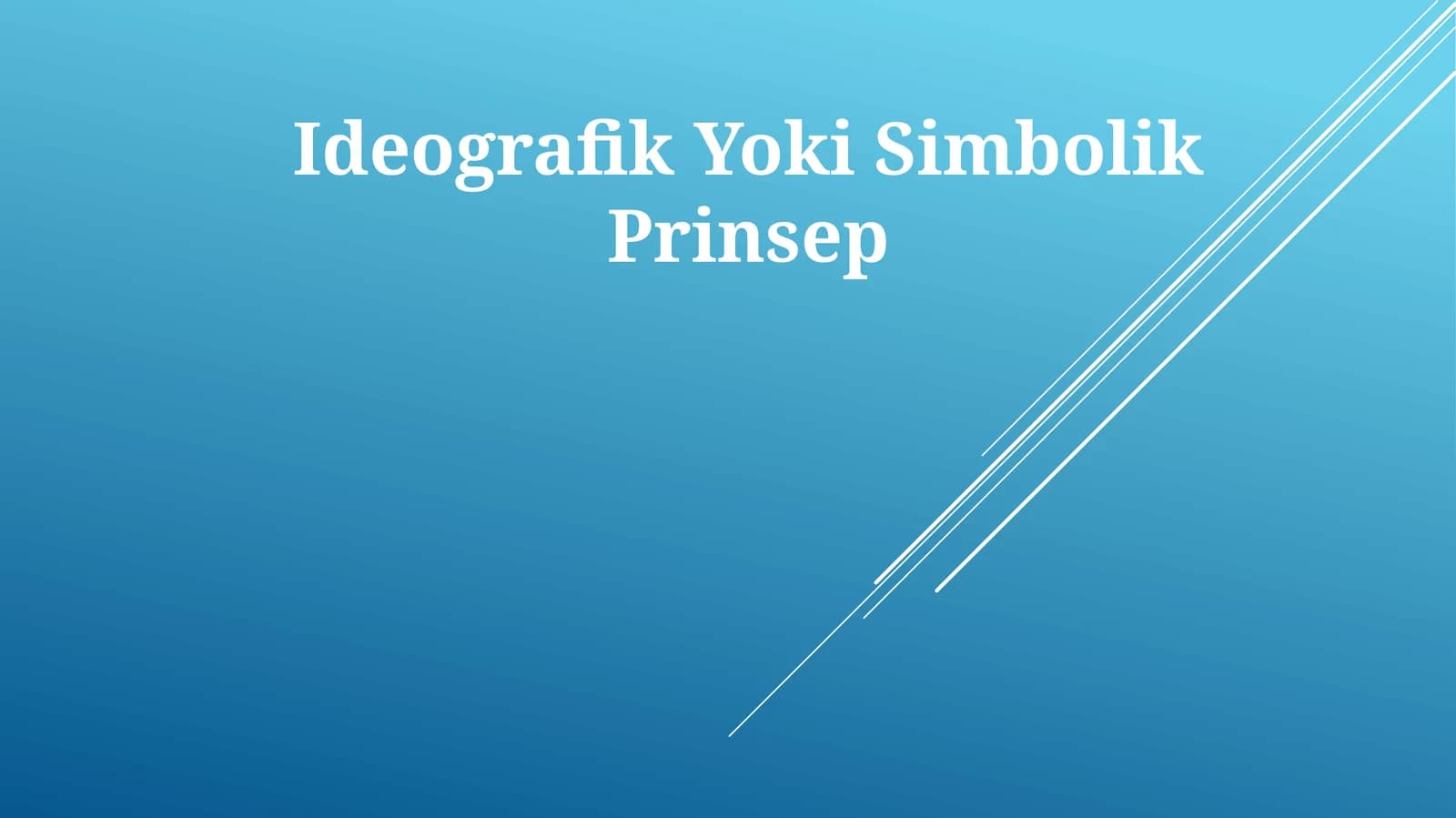 Ideografik Yoki Simbolik Prinsep