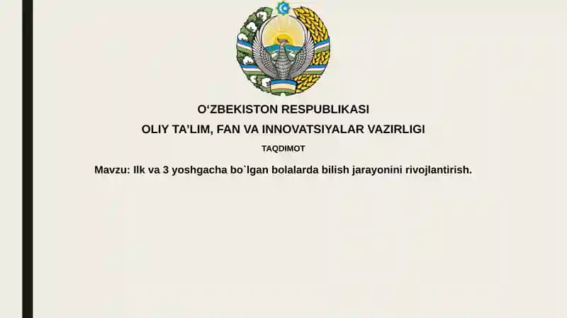 Kognitiv Rivojlanishning Asosiy Bosqichlari (0-3 yosh)