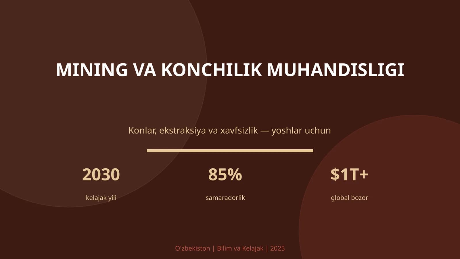 MINING VA KONCHILIK MUHANDISLIGI