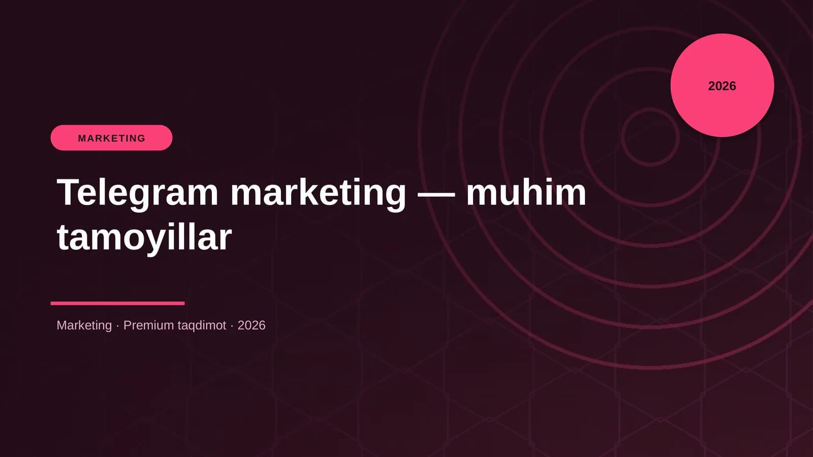 Telegram marketing — muhim tamoyillar