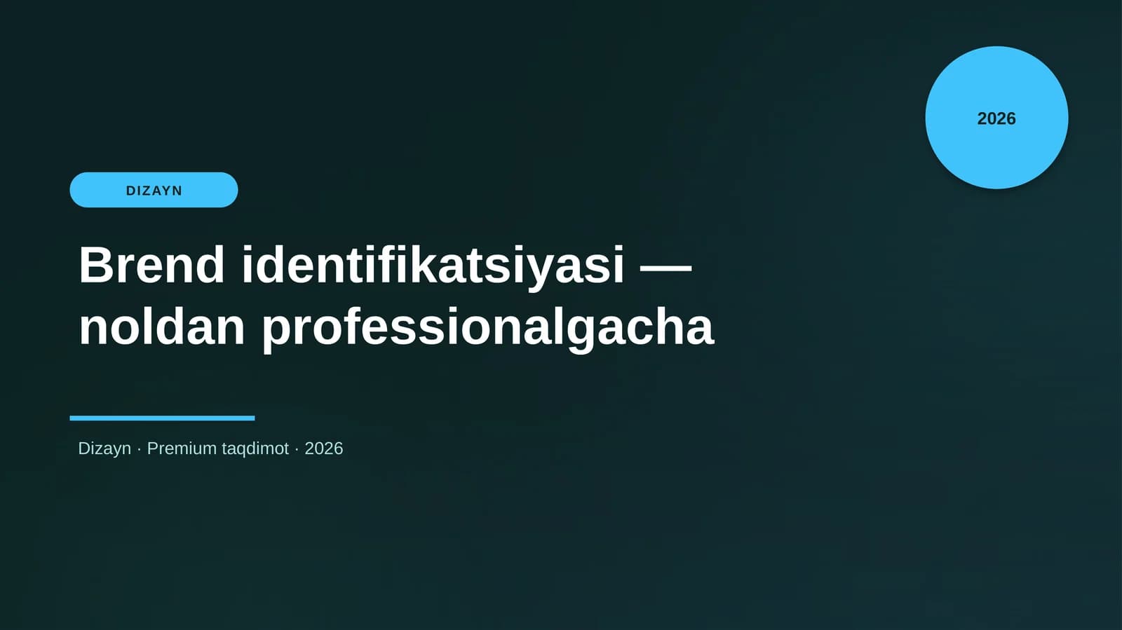 Brend identifikatsiyasi — noldan professionalgacha