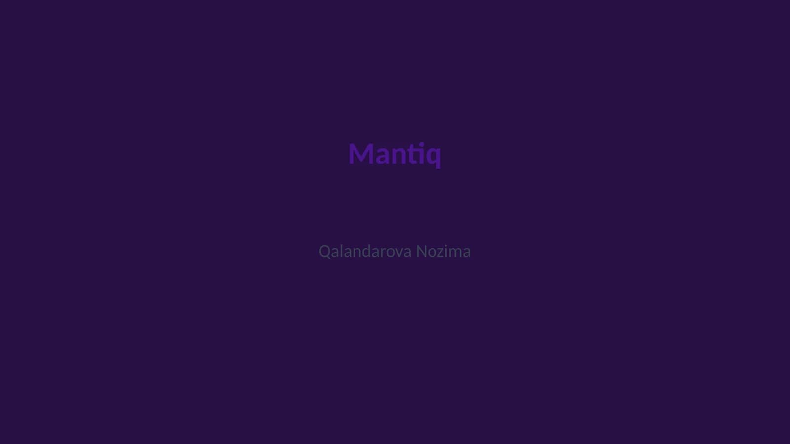 Mantiq