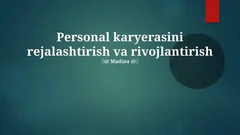Karyera rejalashtirish va rivojlantirish