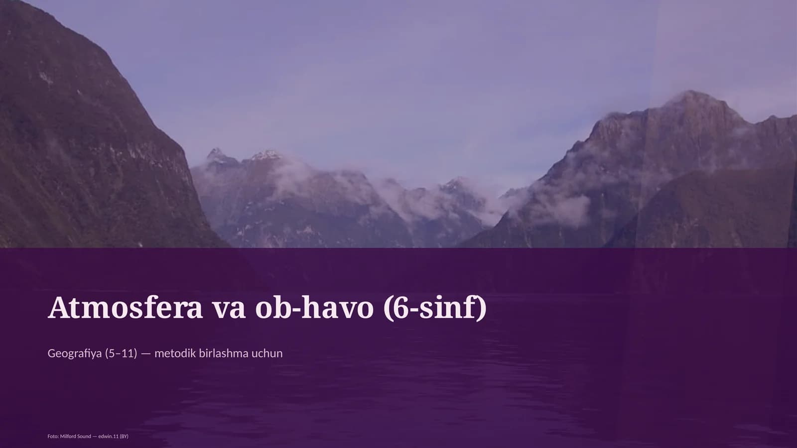 Atmosfera va ob-havo (6-sinf)