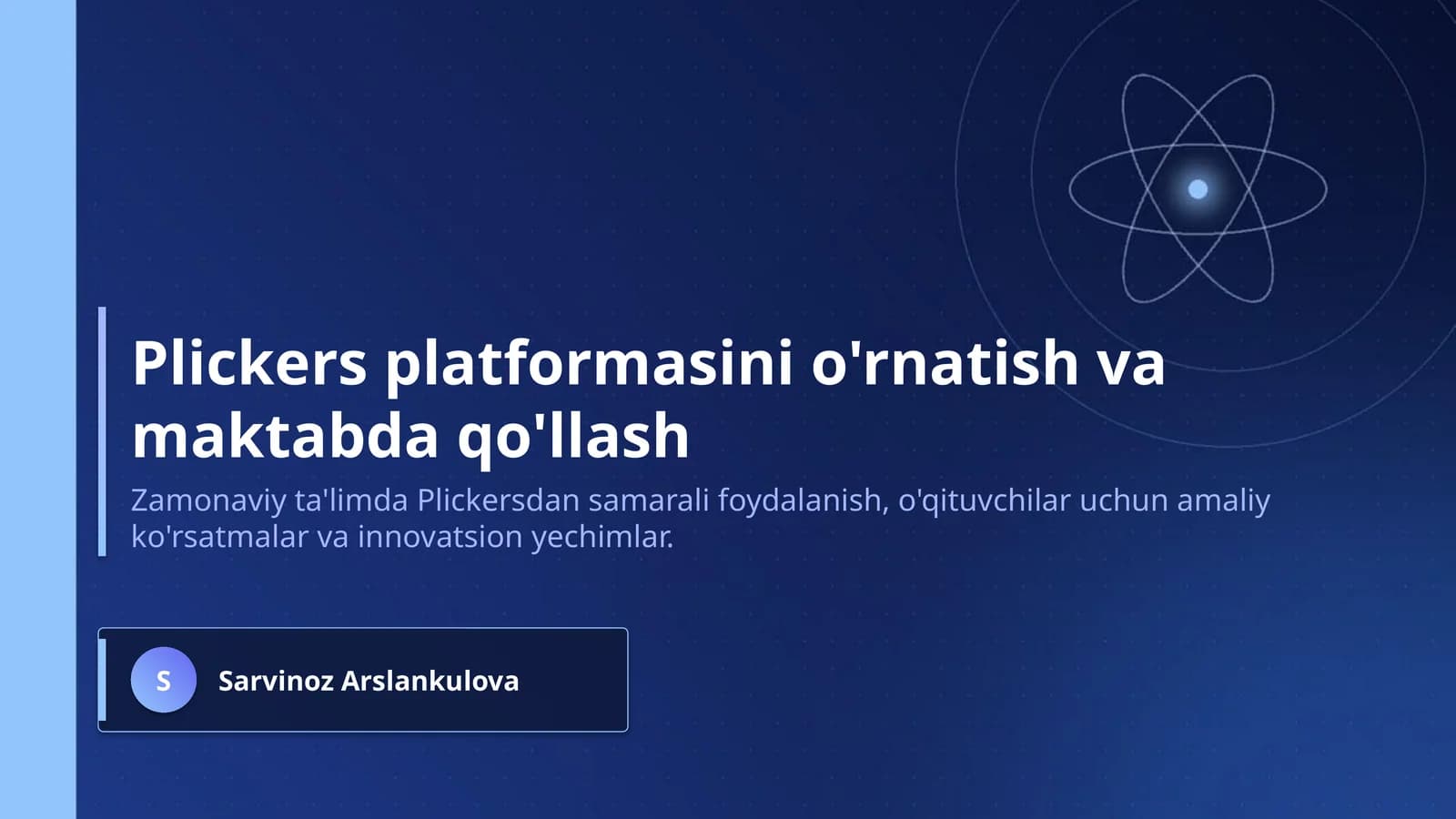 Plickers platformasini o'rnatish va maktabda qo'llash