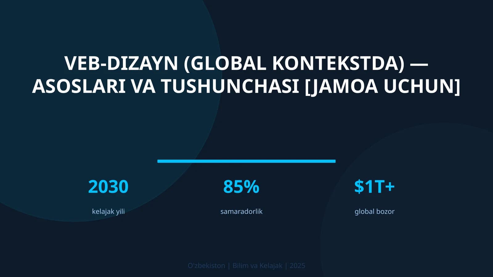 VEB-DIZAYN (GLOBAL KONTEKSTDA) — ASOSLARI VA TUSHUNCHASI [JAMOA UCHUN]