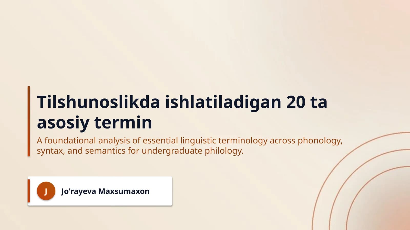 Tilshunoslikda ishlatiladigan 20 ta asosiy termin