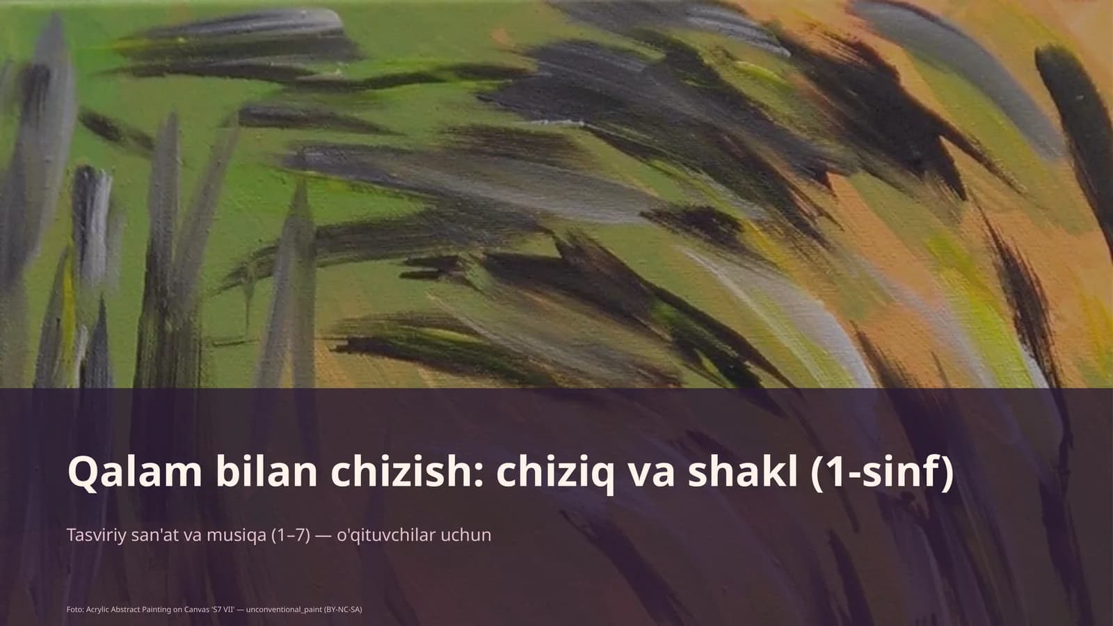Foto: Acrylic Abstract Painting on Canvas 'S7 VII'