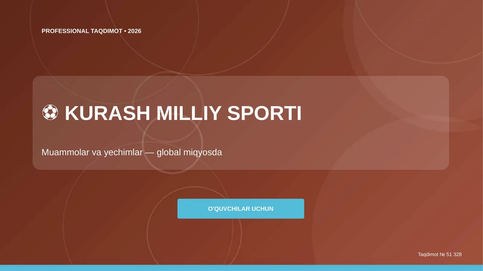 Kurash milliy sporti: muammolar va yechimlar (global miqyosda) [o'quvchilar uchun]