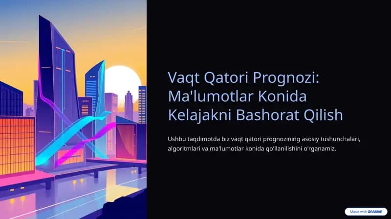 Vaqt Qatori Prognozi