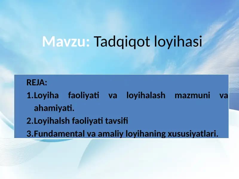Tadqiqotloyihasi
