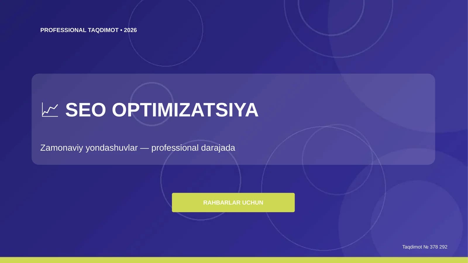 SEO OPTIMIZATSIYA