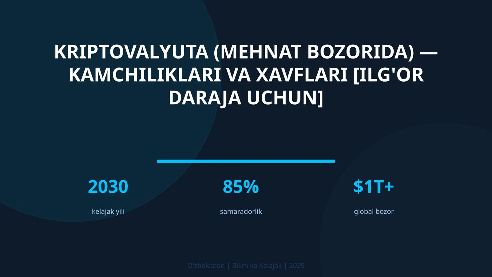 Kriptovalyuta (mehnat bozorida) — kamchiliklari va xavflari [ilg'or daraja uchun]