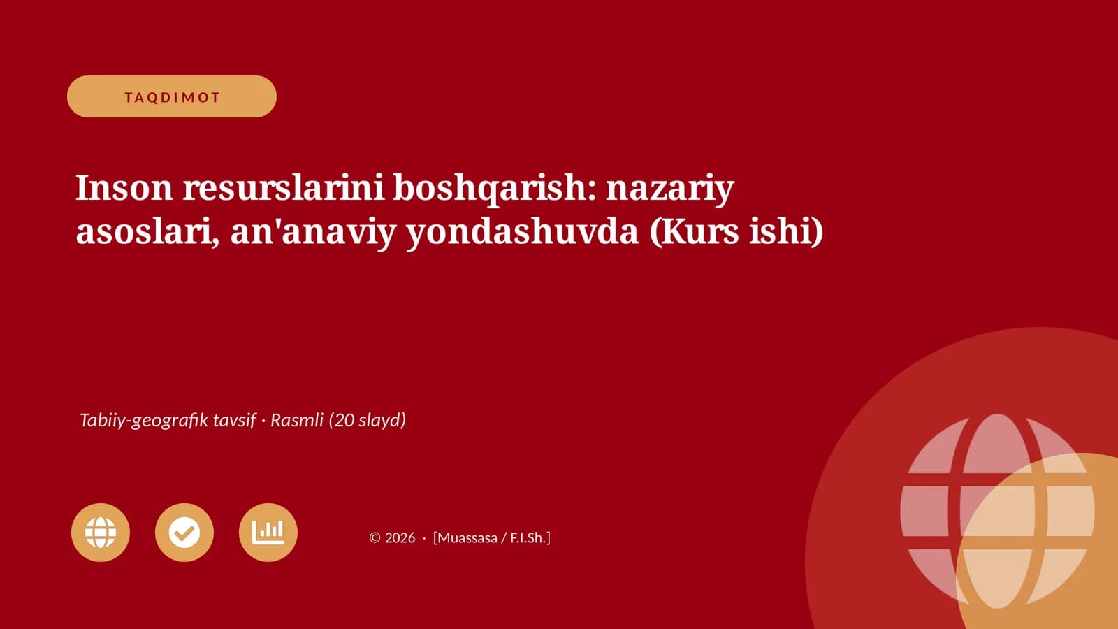 Inson resurslarini boshqarish: nazariy asoslari, an'anaviy yondashuvda (Kurs ishi)