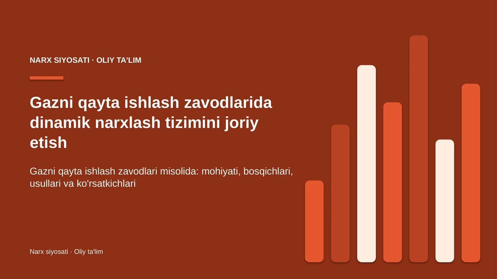gazni qayta ishlash zavodlarida dinamik narxlash tizimini joriy etish 9236
