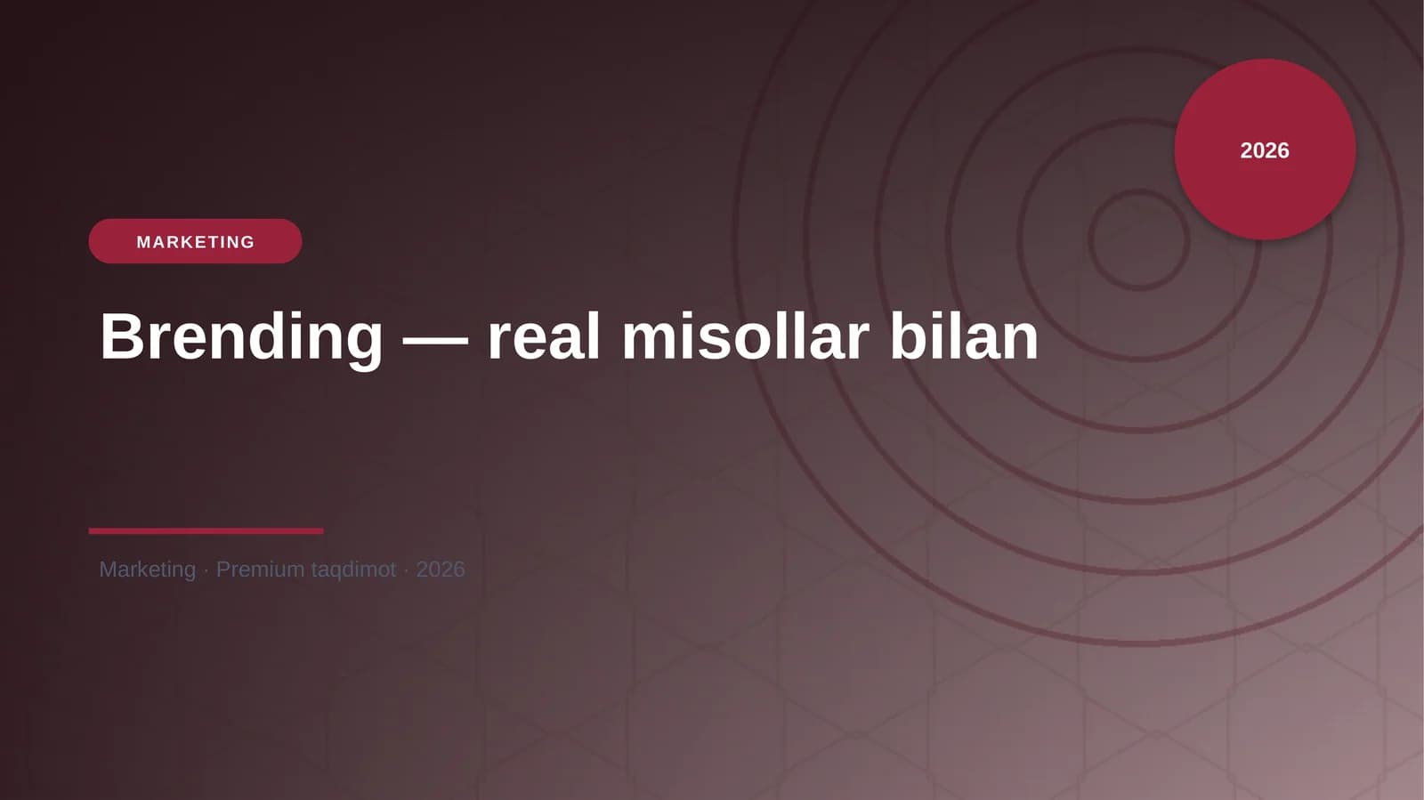 Brending — real misollar bilan