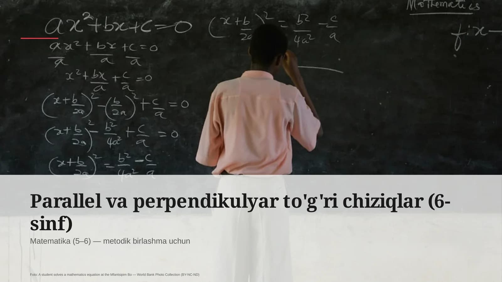 Parallel va perpendikulyar to'g'ri chiziqlar (6-sinf)