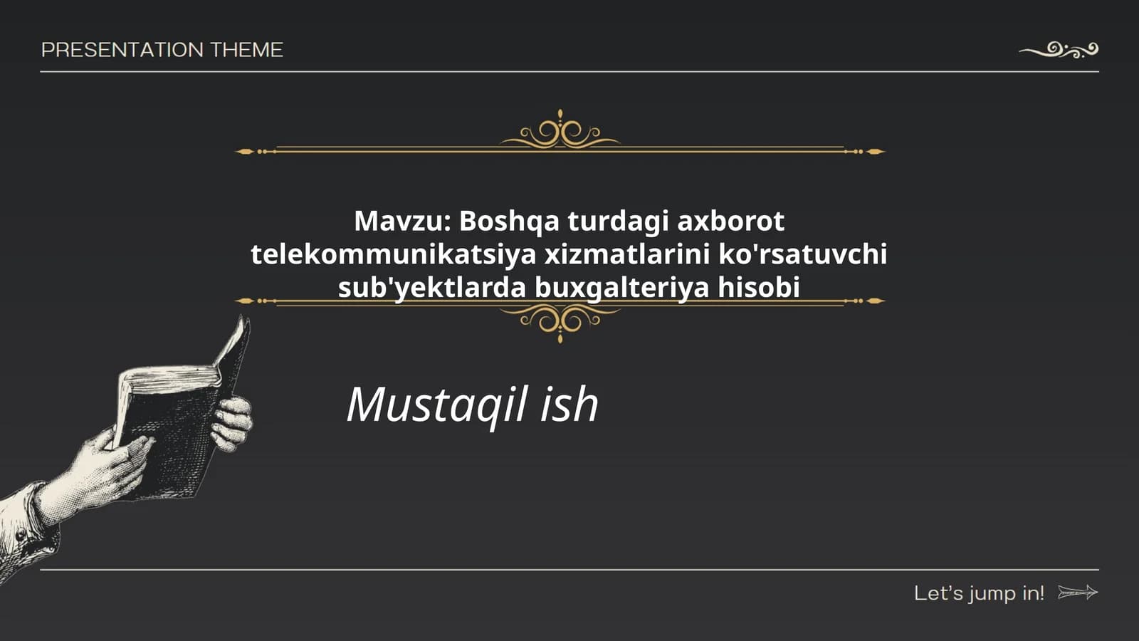 Boshqa turdagi axborot telekommunikatsiya xizmatlarini ko'rsatuvchi sub'yektlarda buxgalteriya hisobi