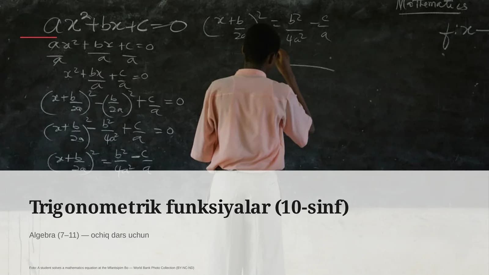 Trigonometrik funksiyalar (10-sinf)