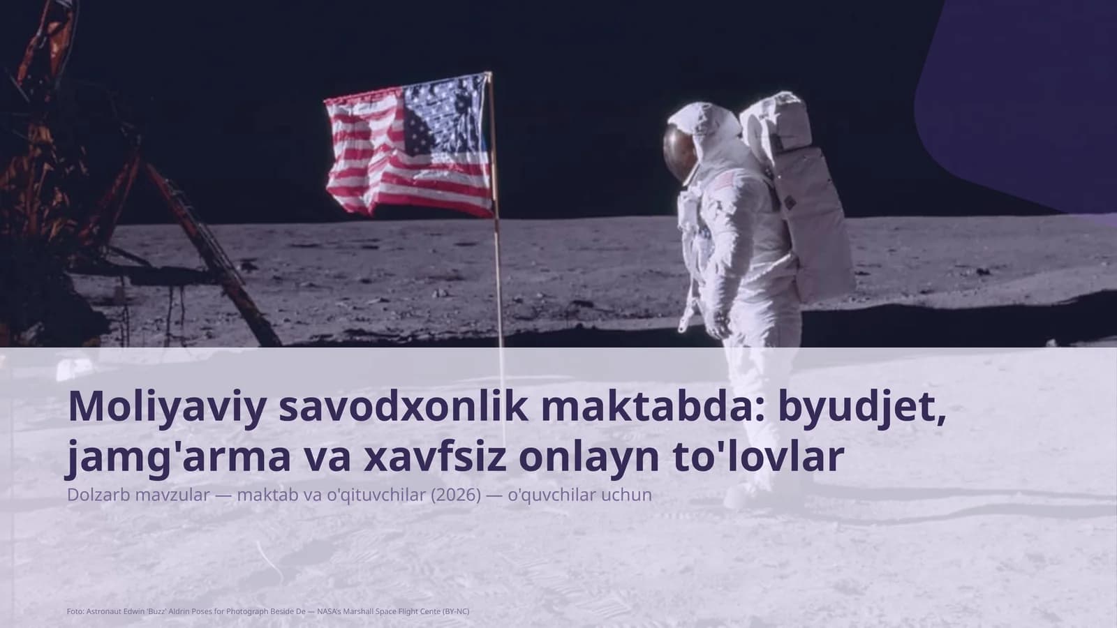 Moliyaviy savodxonlik maktabda