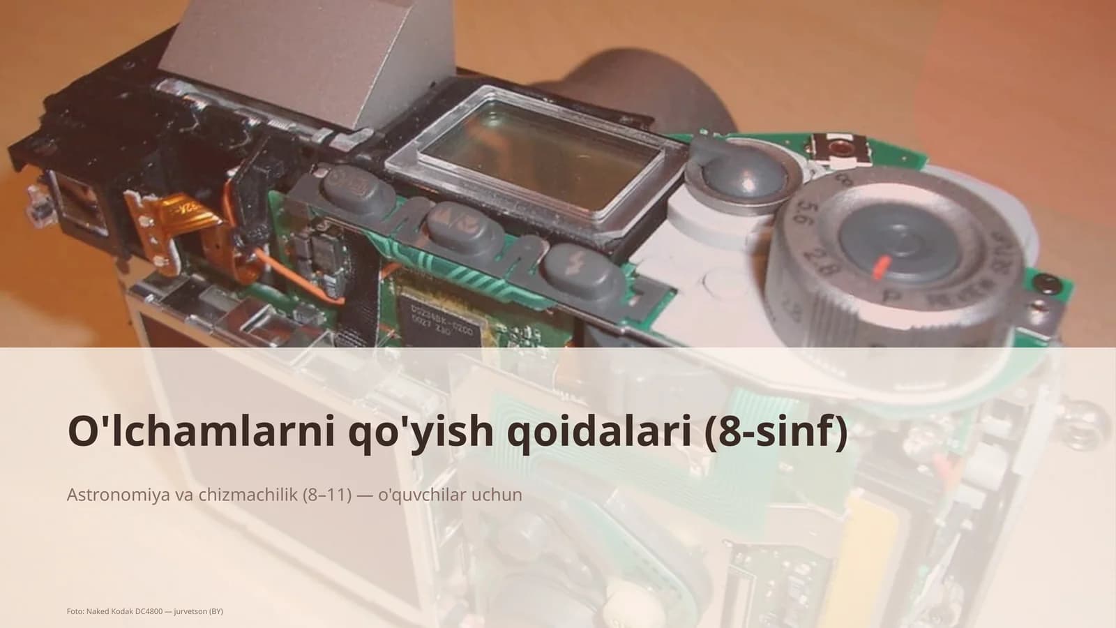 O'lchamlarni qo'yish qoidalari (8-sinf)
