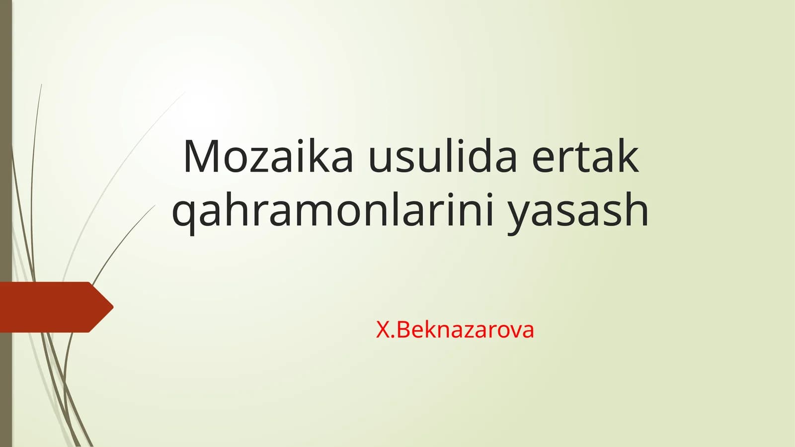 Mozaika usulida ertak qahramonlarini yasash