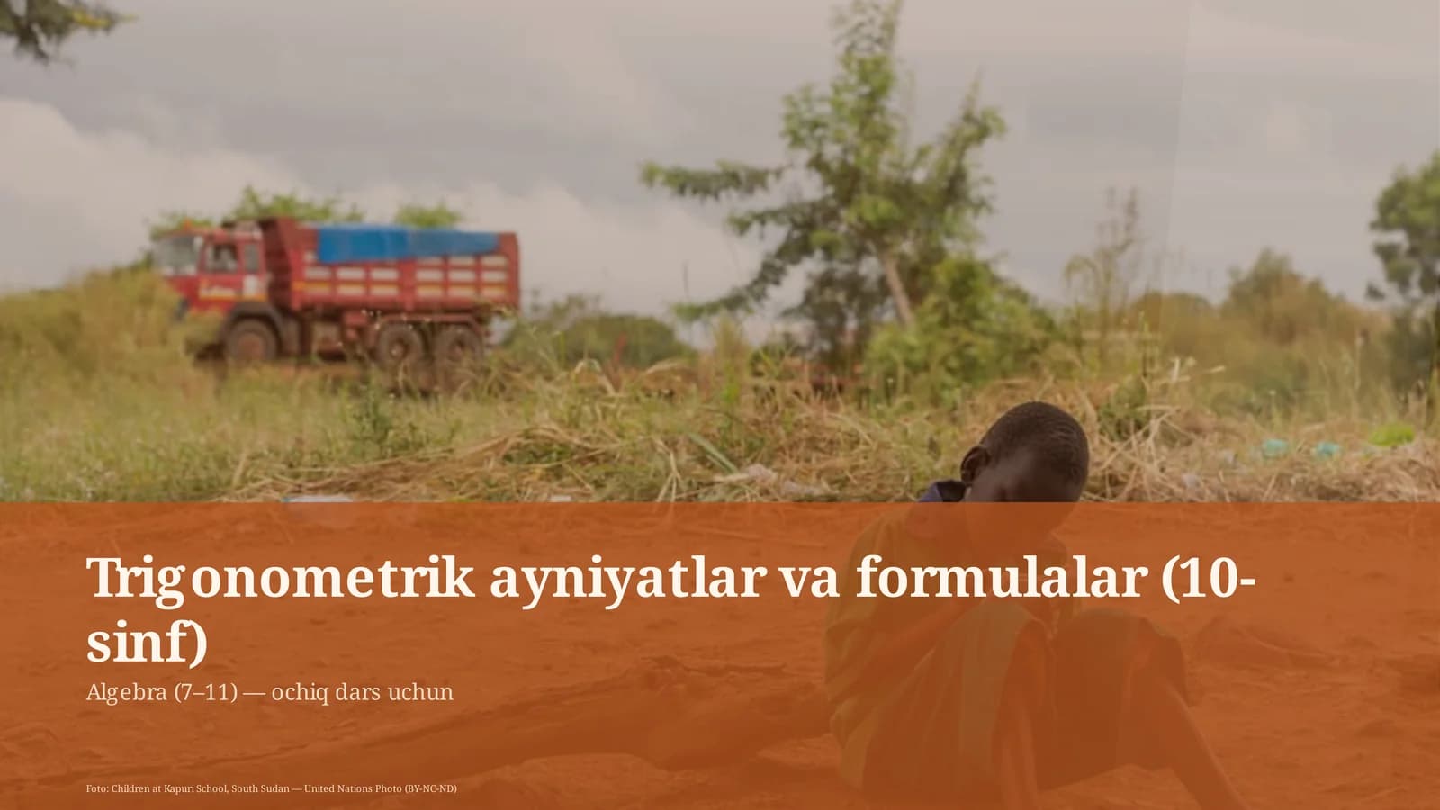 Trigonometrik ayniyatlar va formulalar (10-sinf)