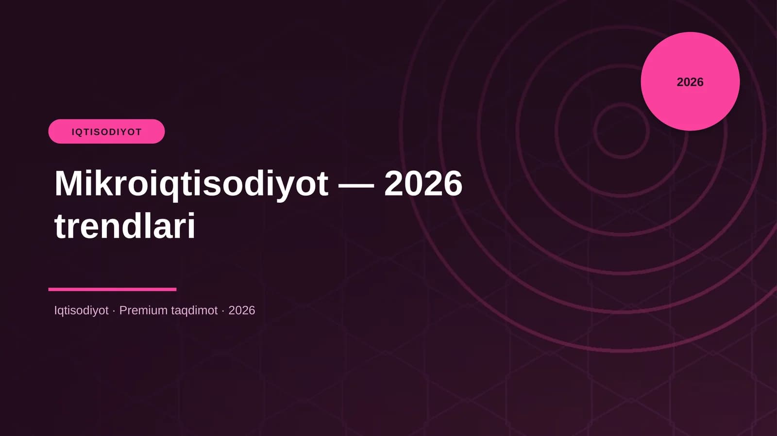 Mikroiqtisodiyot — 2026 trendlari