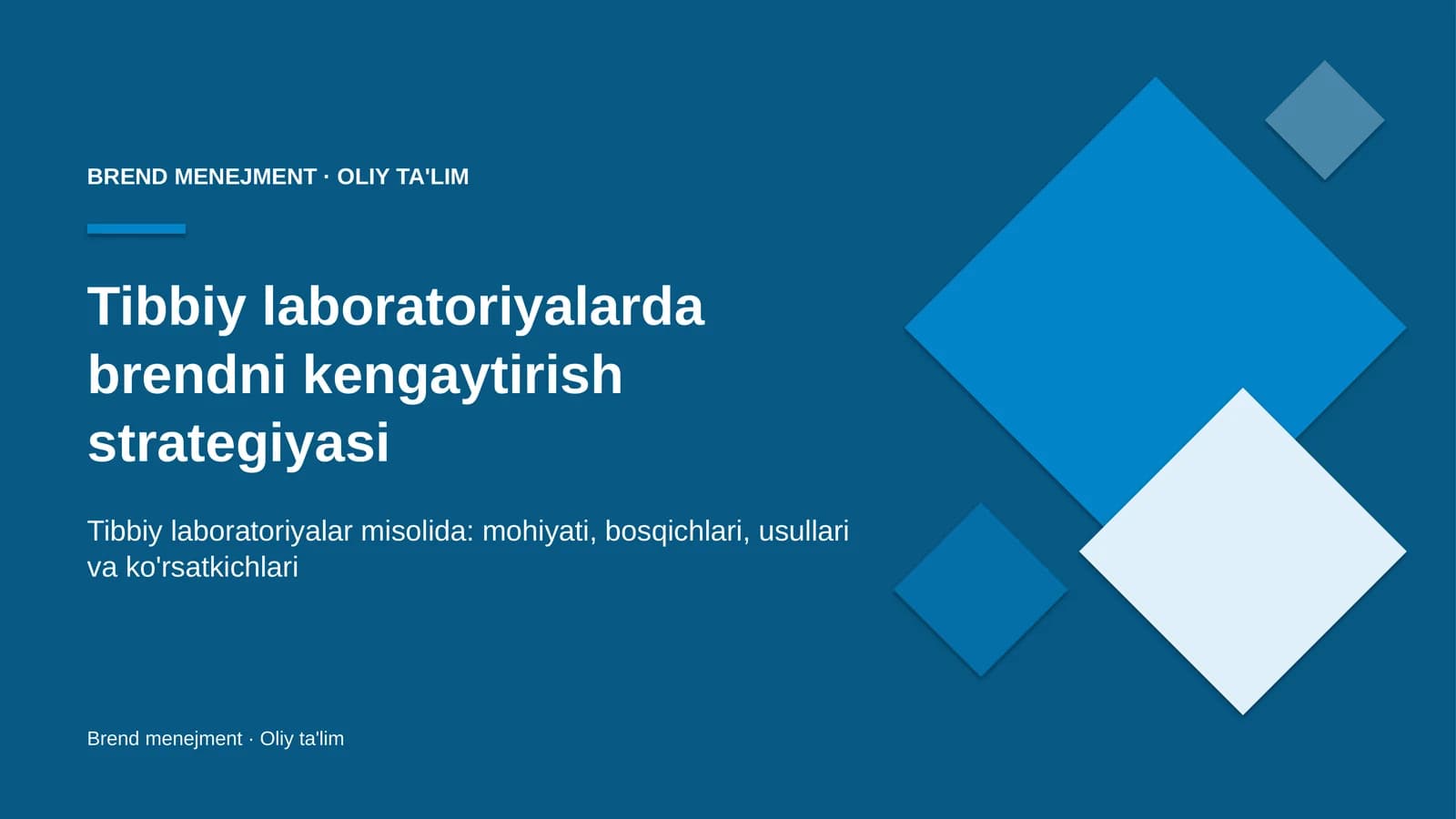 tibbiy laboratoriyalarda brendni kengaytirish strategiyasi 3298