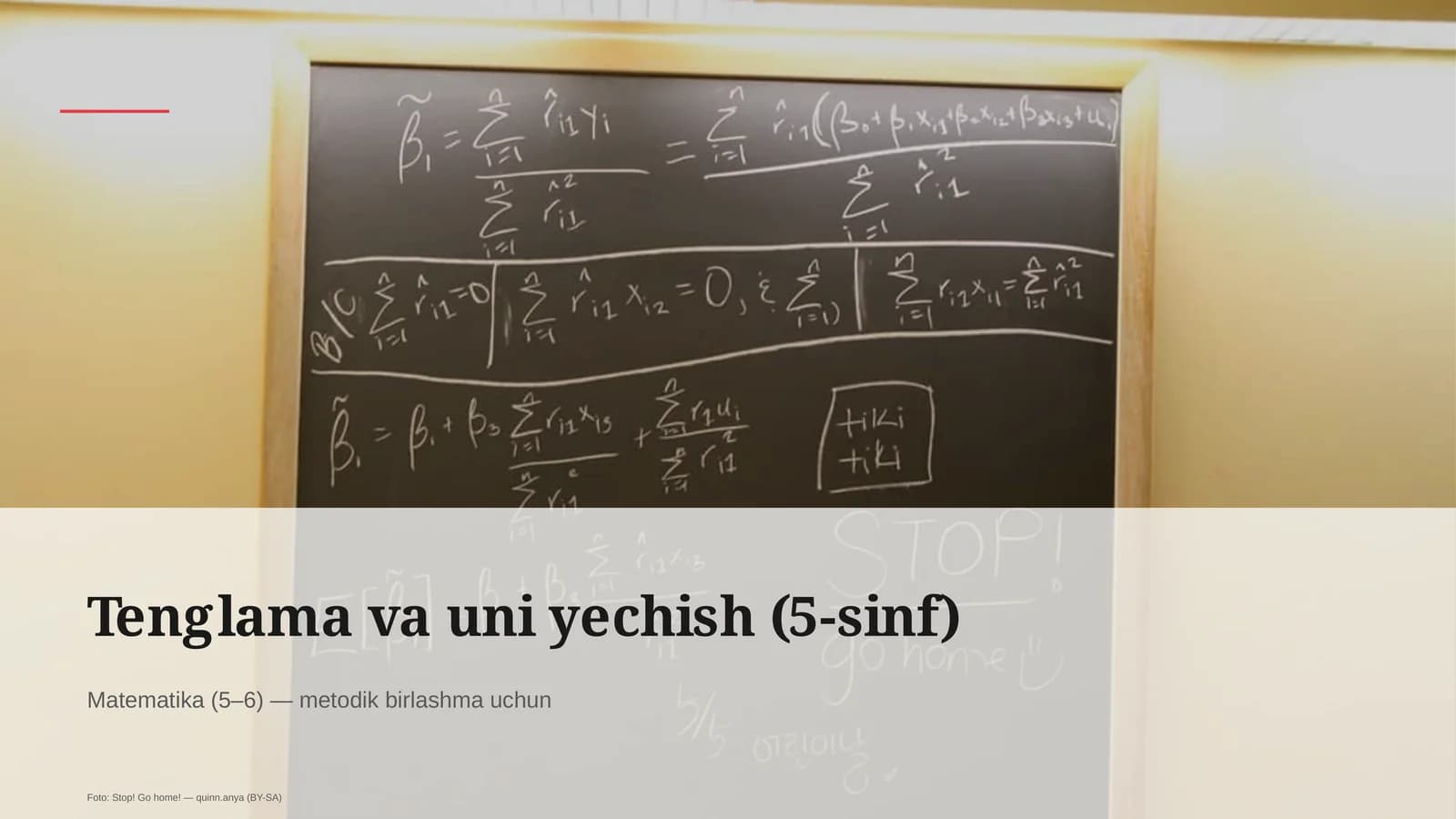 Matematika (5–6) - Tenglama va uni yechish (5-sinf)