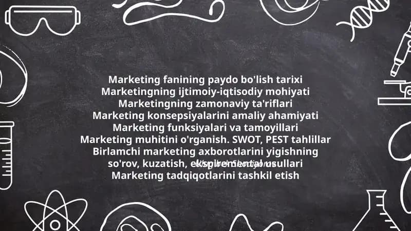 Marketing fanining paydo bo'lish tarixi
