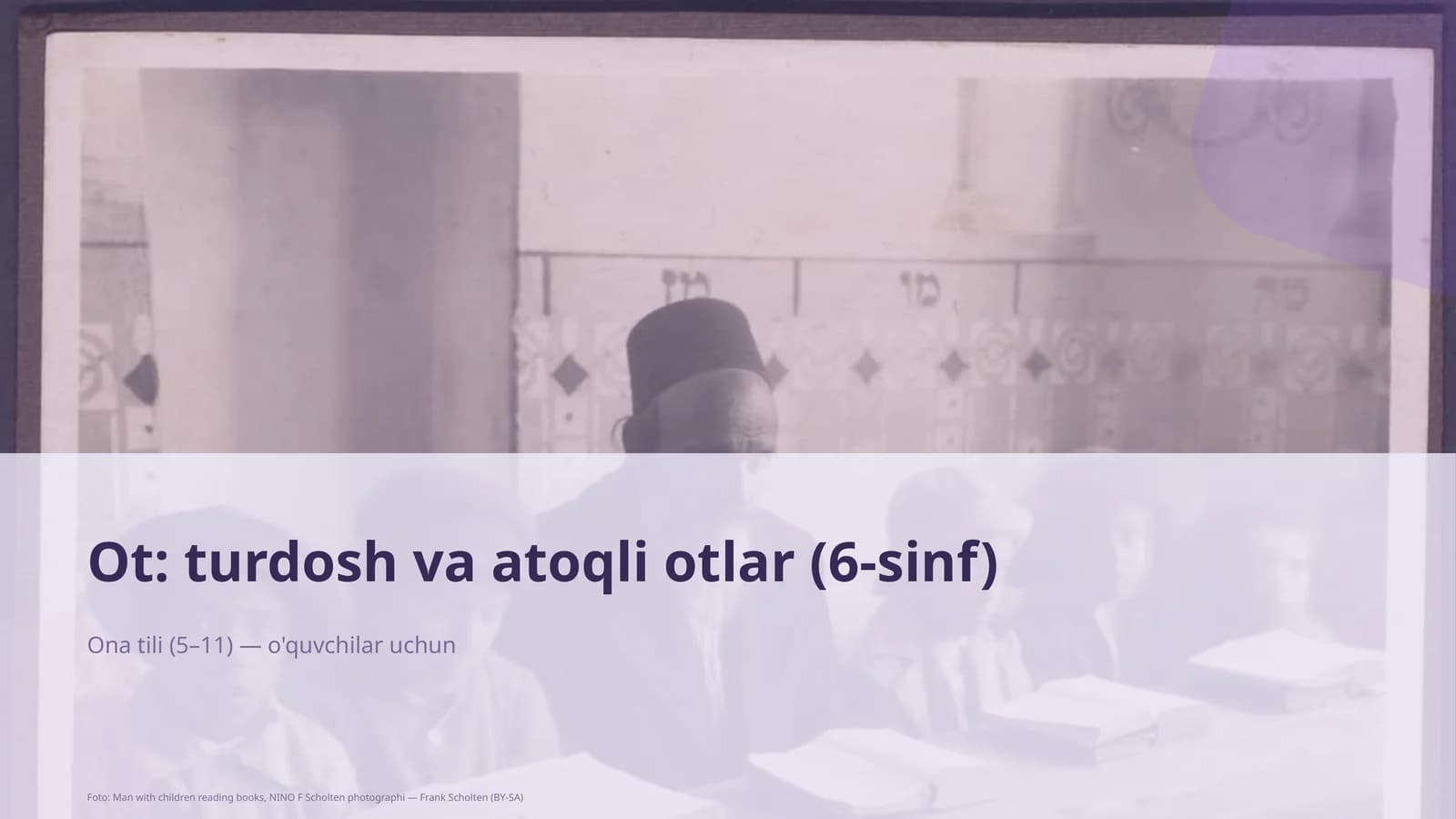 Ot: turdosh va atoqli otlar (6-sinf)