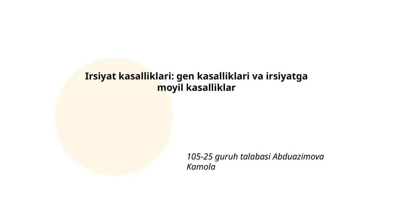 Irsiyat kasalliklari