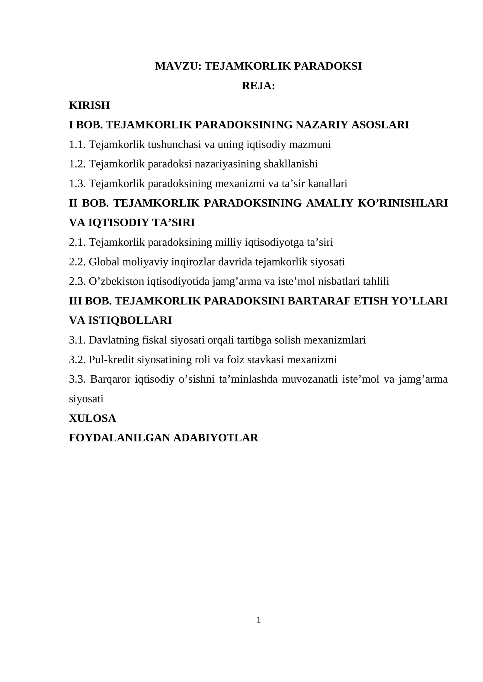 TEJAMKORLIK PARADOKSI