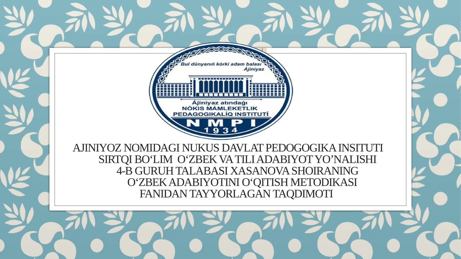 O‘quvchilar bilimin ibaholashda savol va topshiriqlarning o‘rni