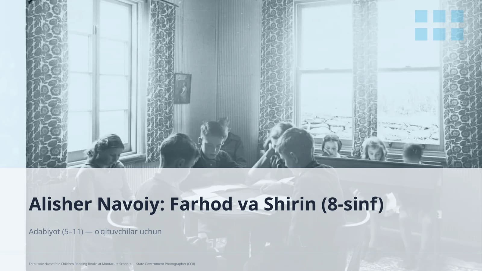 Alisher Navoiy: Farhod va Shirin (8-sinf)