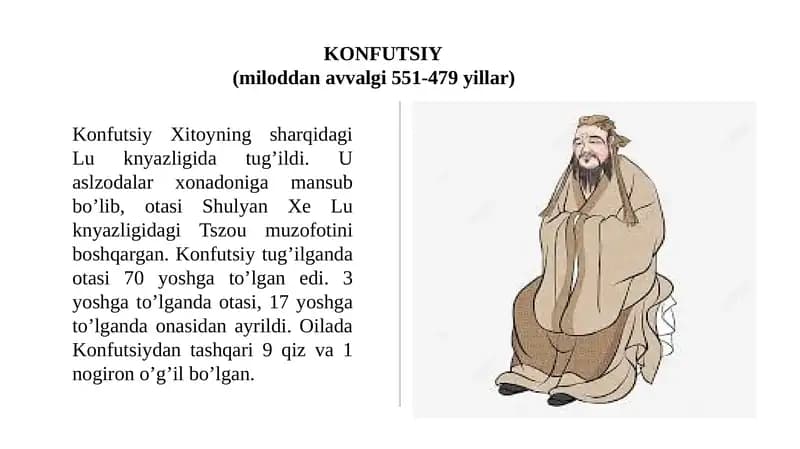 Konfutsiy va uning talimoti