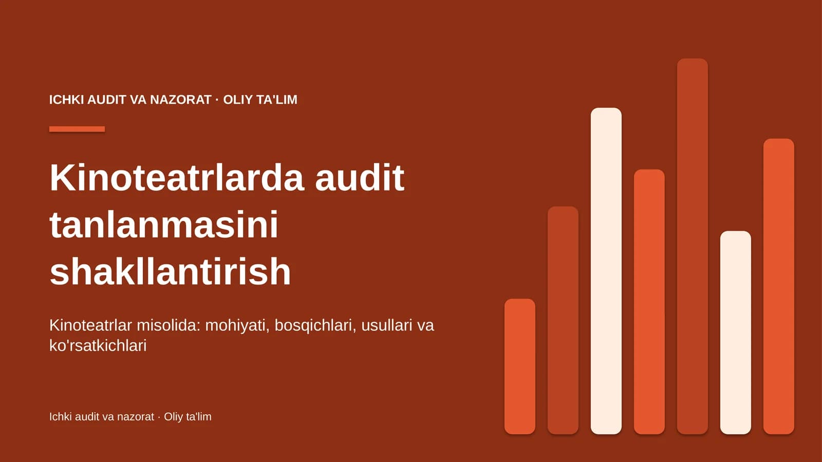 Kinoteatrlarda audit tanlanmasini shakllantirish