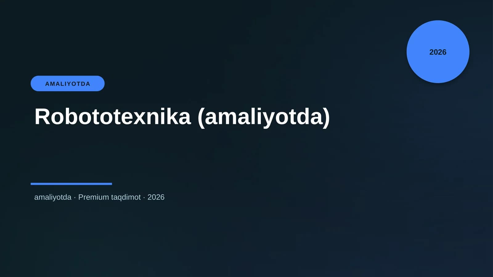 Robototexnika (amaliyotda)