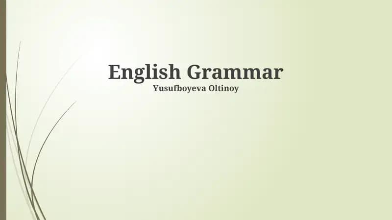 English Grammar