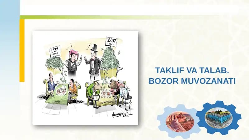 TAKLIF VA TALAB.BOZOR MUVOZANATI
