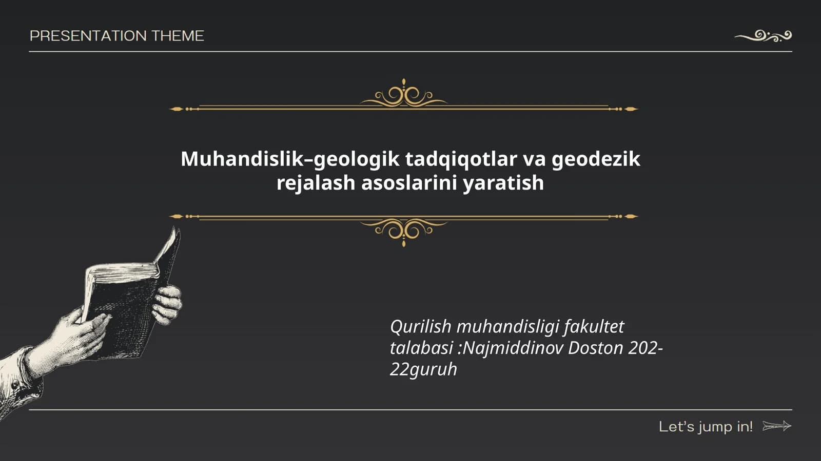 Muhandislik-geologik tadqiqotlar va geodezik rejalash asoslarini yaratish