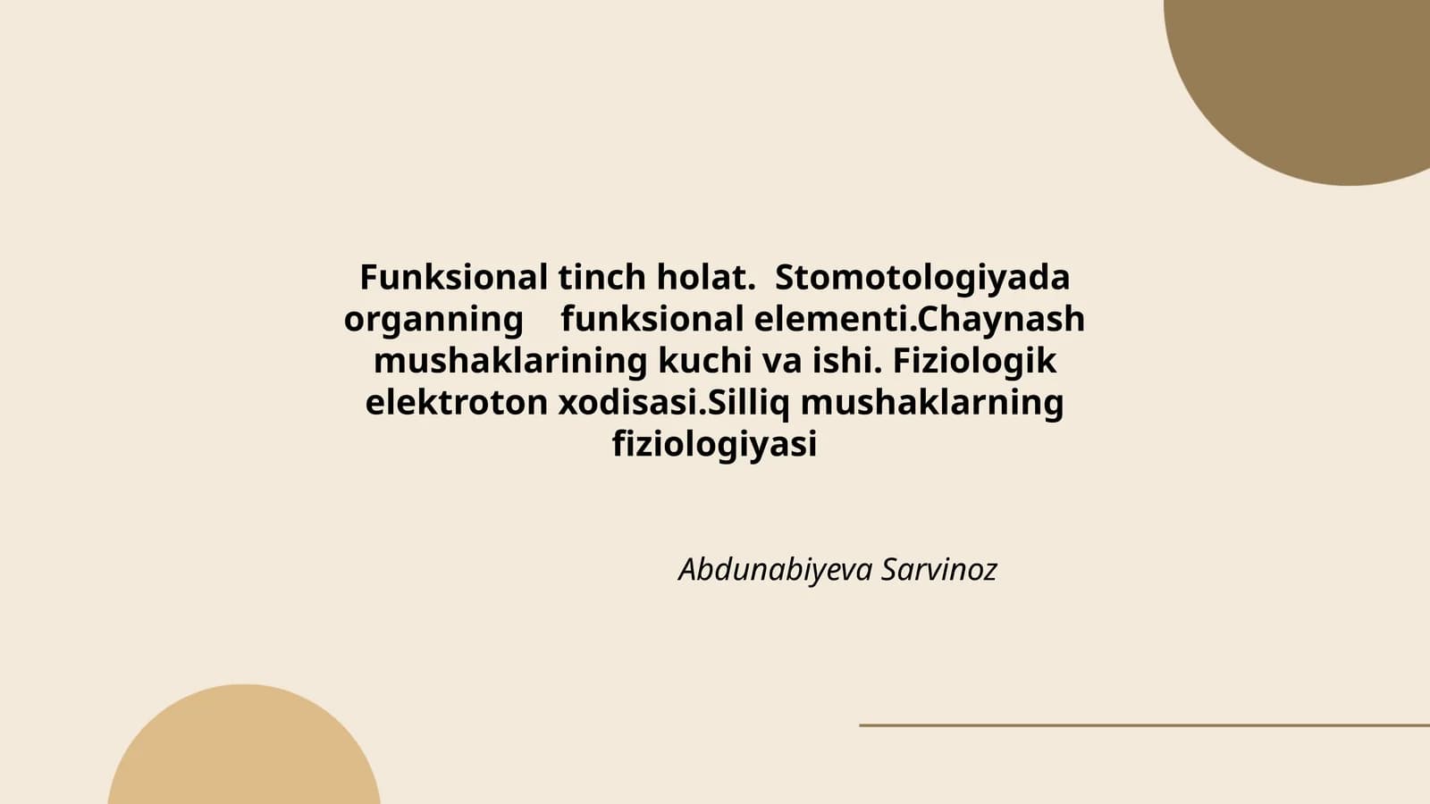 Funksional tinch holat