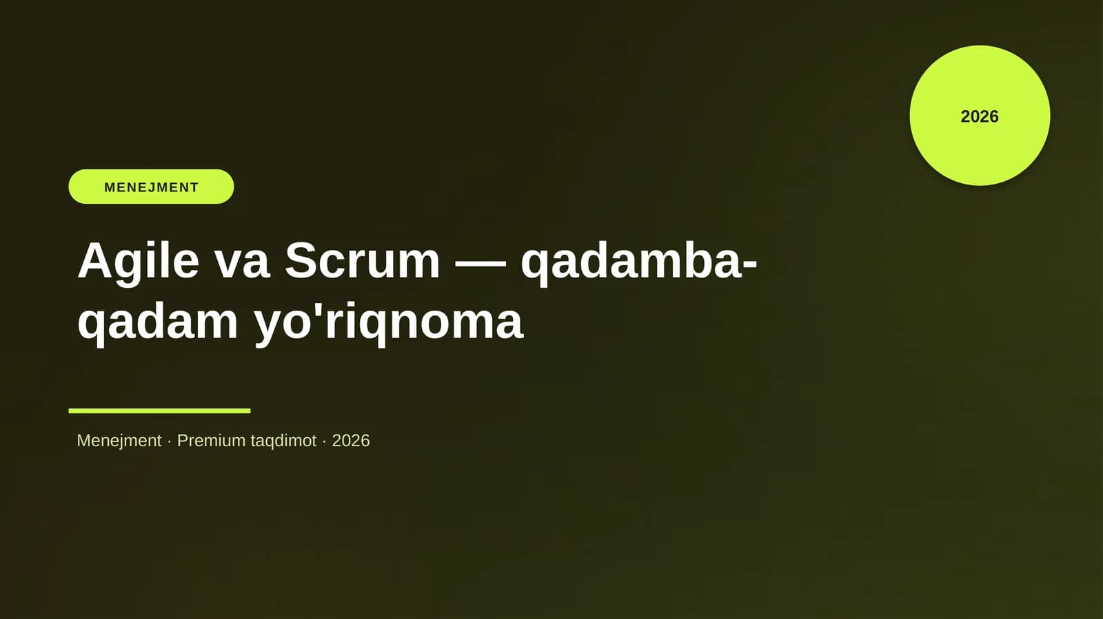 Agile va Scrum — qadamba-qadam yo'riqnoma