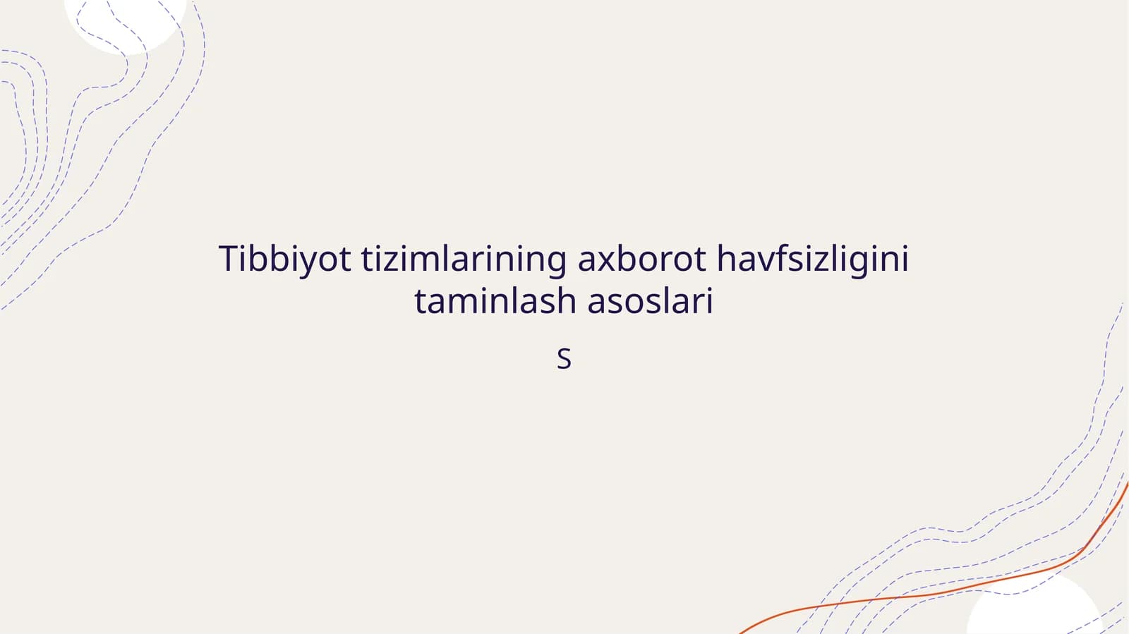 Tibbiyot tizimlarining axborot havfsizligini taminlash asoslari