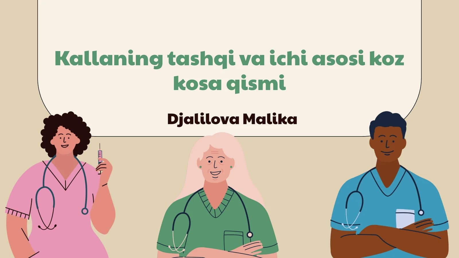 Kallaning tashqi va ichi asosi koz kosa qismi